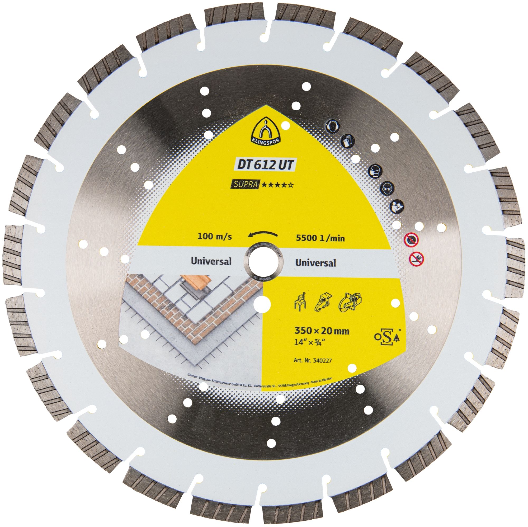 DT 612 UT DISQUES A TRONC DIAMANTE 40X3.6X12MM