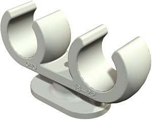 Collier de serrage sur socle 2962 2x22